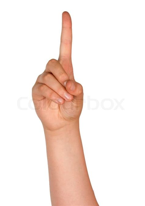 Hand pointing up | Stock image | Colourbox