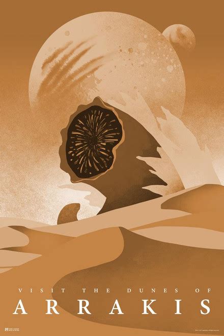 Visit Arrakis Dune Fantasy Travel Poster Sandworm Planet Official ...