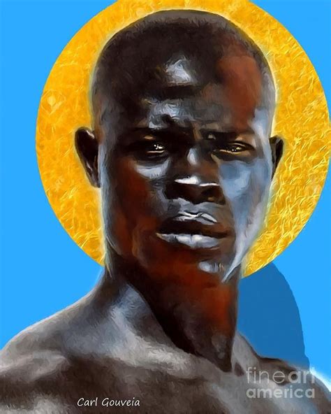 Black Man Mixed Media - Black Man by Carl Gouveia Portrait Drawing ...