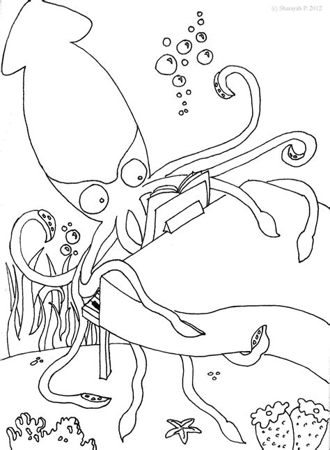 Squid Coloring Pages Printable