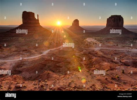 Sunrise at Monument Valley Stock Photo - Alamy