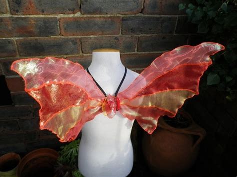 Real Fairy Wingsmedium Red/Gold and Iridescent by Fairytrade