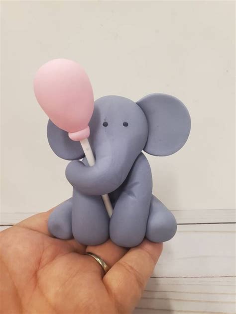 Elephant Cake Topper Cute Elephant Cake Topper Fondant | Etsy