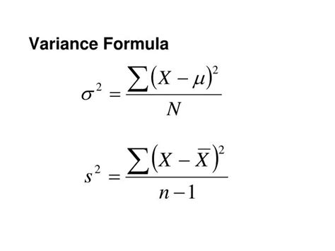 PPT - Variance Formula PowerPoint Presentation, free download - ID:7084253