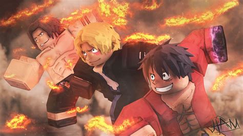 Roblox One Piece Luffy, Sabo and Ace GFX, Hamid Hamid on ArtStation at ...