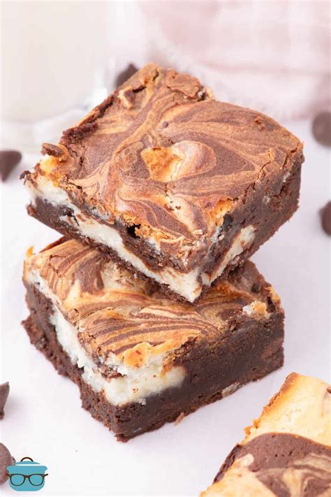 Fudgy Cream Cheese Brownies - The Country Cook