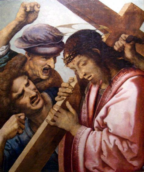 Jesus Carrying Cross Painting at PaintingValley.com | Explore ...