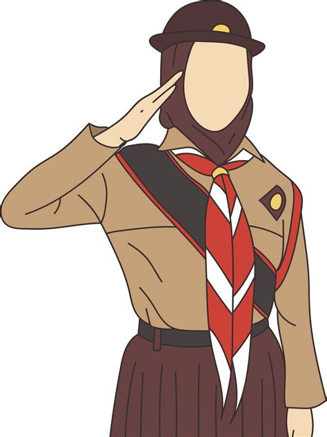 Pramuka aka Indonesian Scout Illustration 25374489 Vector Art at Vecteezy