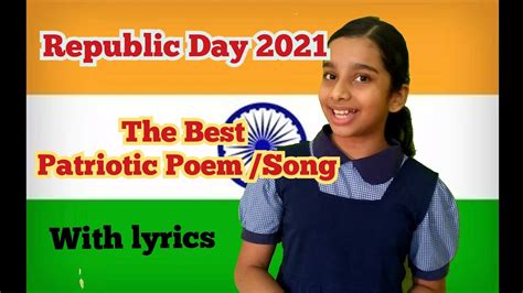 Indian Republic Day Poem in English with lyrics. / poem or Song for ...