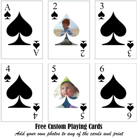 Free Printable Custom Playing Cards | Add Your Photo and/or Text