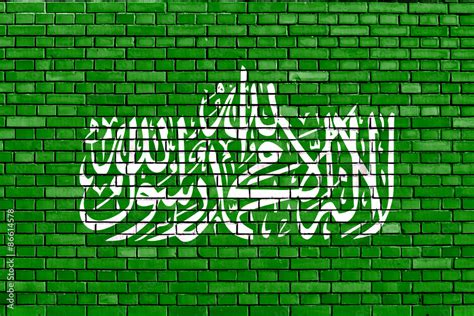 flag of Hamas painted on brick wall Stock Photo | Adobe Stock