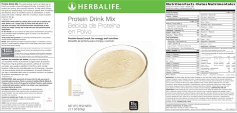 Herbalife Vanilla Protein Powder Nutrition Facts | Besto Blog