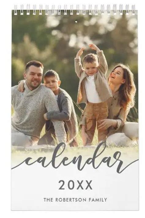 Custom Family Photo Calendar | Zazzle | Photo calendar, Family photos ...