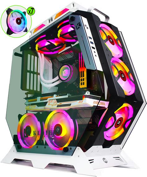 KEDIERS PC Case - RGB Tempered Glass Mid-Tower ATX Case (High Airflow ...