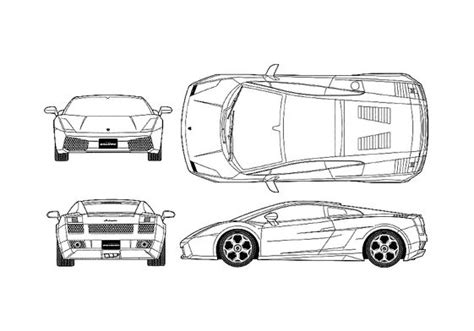 Download drawing Lamborghini Gallardo Coupe 2005 in ai pdf png svg formats