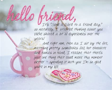 Hello Friend. Free Send a Card to a Friend Day eCards, Greeting Cards ...