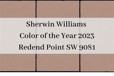 Sherwin Williams Color of the Year 2023 - Hello Redend Point!