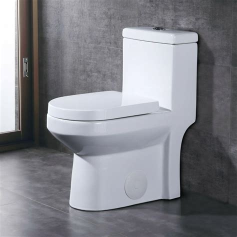 DeerValley Small Compact Dual Flush One-Piece Elongated Toilet