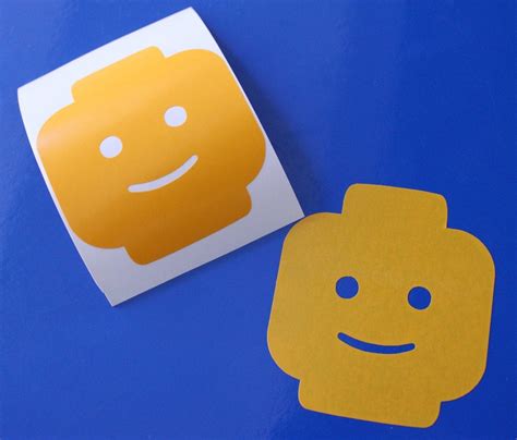 Brick Head LEGO Head Sticker Yellow