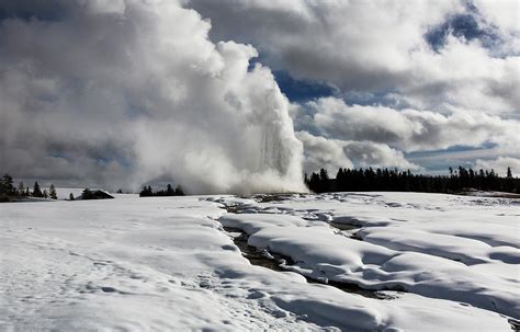 Old Faithful, Winter, Yellowstone National Park Photograph by Bruce ...