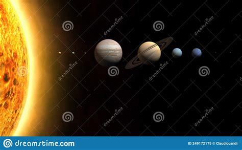 The Solar System. Solar System Planets in Order of Distance from the ...