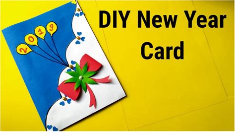 DIY New Year Greeting Card / Handmade New year card / DIY Greeting Card ...