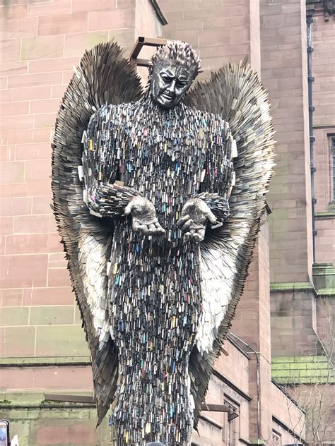 The Knife Angel was made at the British Ironworks Centre in Shropshire ...