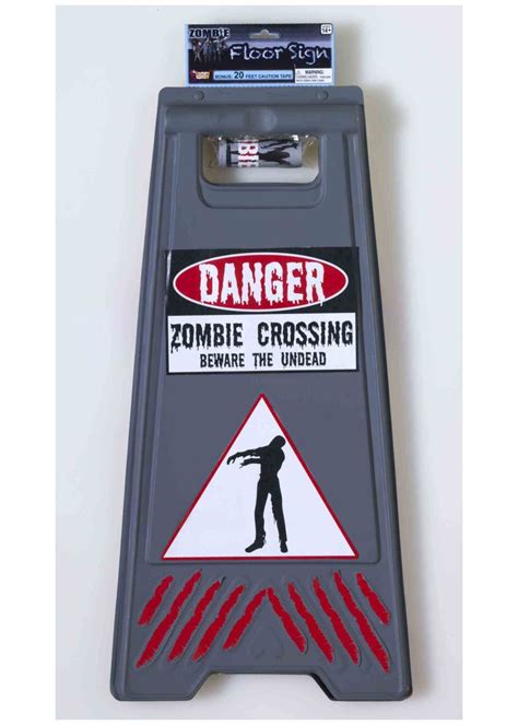 Beware Zombie Sign Decoration - Decorations