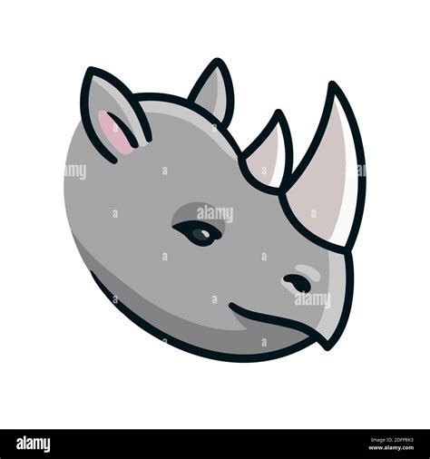 Rhinoceros cartoon vector illustration hi-res stock photography and ...