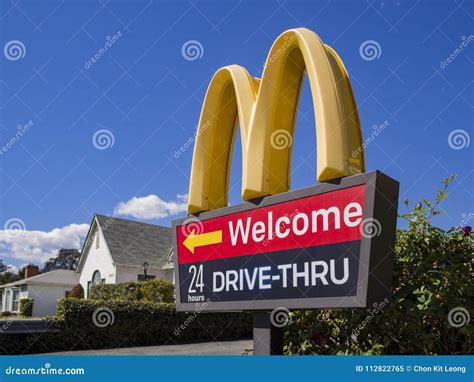 McDonald`s Drive Thru Sign Editorial Image | CartoonDealer.com #224376260