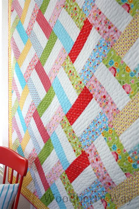 Quilt Story: Easy Strip Quilt Pattern from WoodberryWay...