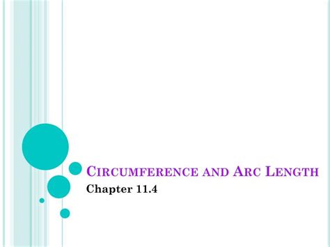 PPT - Circumference and Arc Length PowerPoint Presentation, free ...