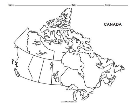 Blank Map Of Canada Printable - Rania Catarina