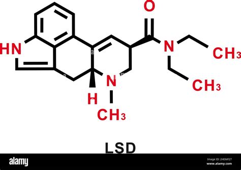 LSD chemical formula. LSD chemical molecular structure. Vector ...