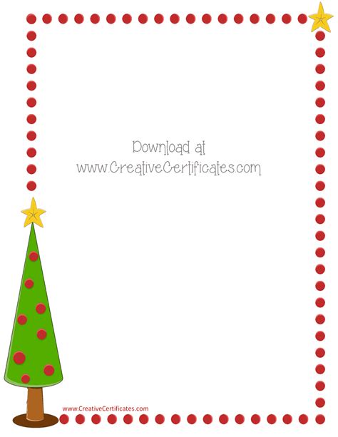 Free Christmas Clipart Borders Printable Template