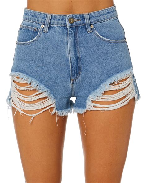 Abrand A High Relaxed Womens Denim Short - Salty Blue | SurfStitch