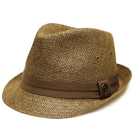 Premium Classic Tan Fedora Straw Hat with Black Band - FrenzyStyle