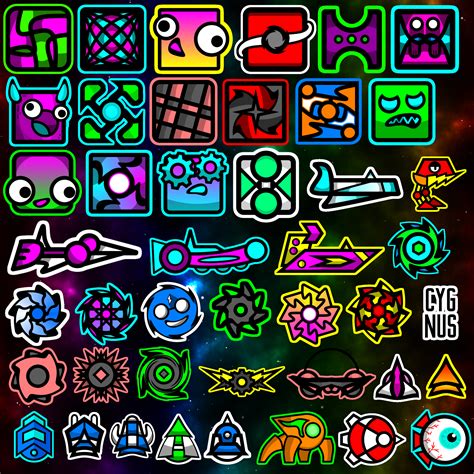 All of My Custom GD Icons. by TheCygnusLoop on Newgrounds