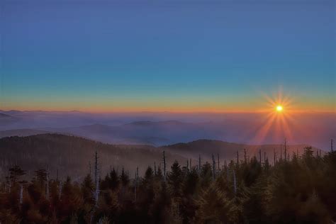 Sunrise at Clingmans Dome Photograph by Steve Rich