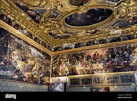 Venice, Italy - May 20, 2017: Inside the Doge's Palace or Palazzo ...