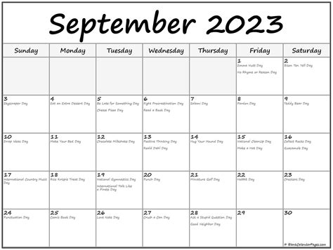 September 2023 Calendar National - Get Calendar 2023 Update