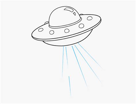 How To Draw Ufo - Ufo Drawing Easy , Free Transparent Clipart - ClipartKey