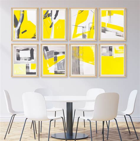 Yellow Modern Abstracts | Online wall art, Affordable wall art ...