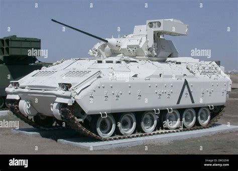 Bradley infantry combat vehicle with tow antitank missile launcher ...