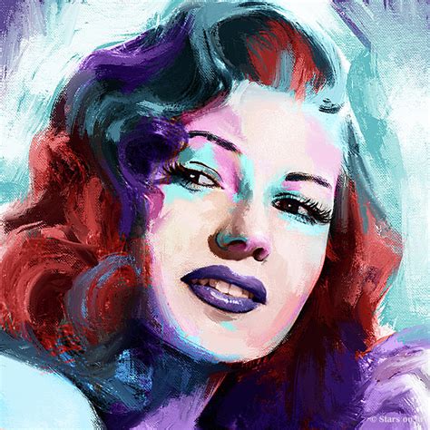 Rita Hayworth portrait Painting by Stars on Art