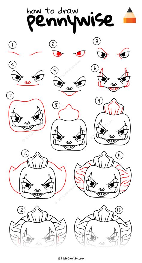 How To Draw Pennywise the Clown | IT