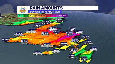 Tuesday will be rainy on the Island, while parts of Labrador feel the ...