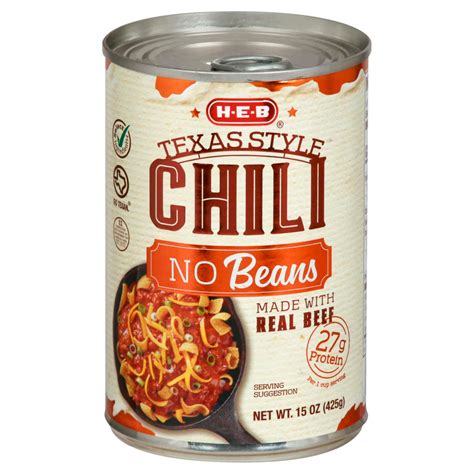 H-E-B Texas Style Chili - No Beans - Shop Soups & chili at H-E-B