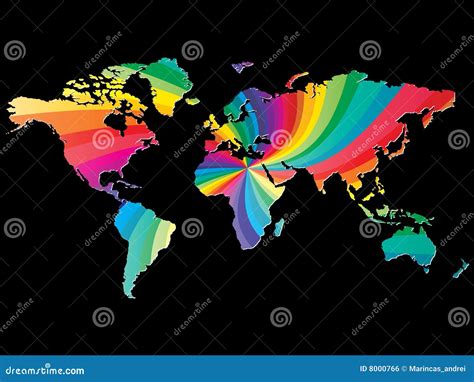 Colorful World Map Royalty Free Stock Image - Image: 8000766