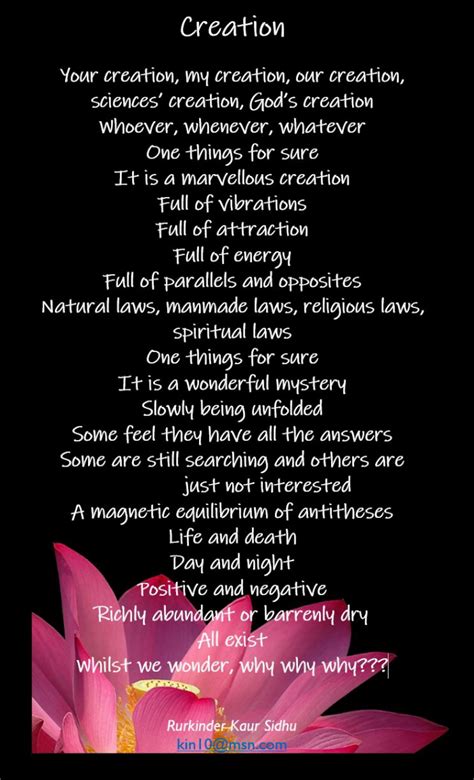 "Creation" ~ Poem by Rurkinder | SikhNet